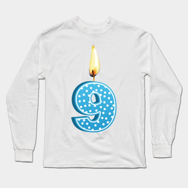 Number 9! Long Sleeve T-Shirt by SWON Design